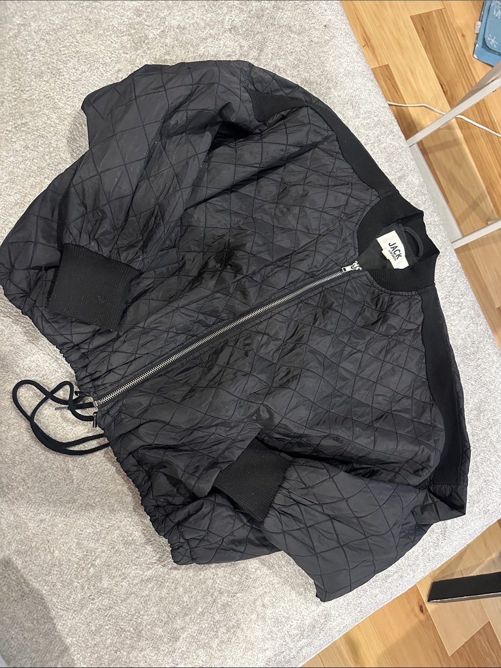 Jack by BB Dakota Black Quilted Bomber Jacket